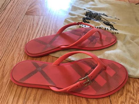 burberry flip flops blue|burberry women's thongs flip flops.